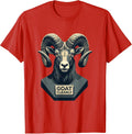 Men's GOAT CLEARLY Funny Goat Owner Farm Animal Humor T-Shirt - Red