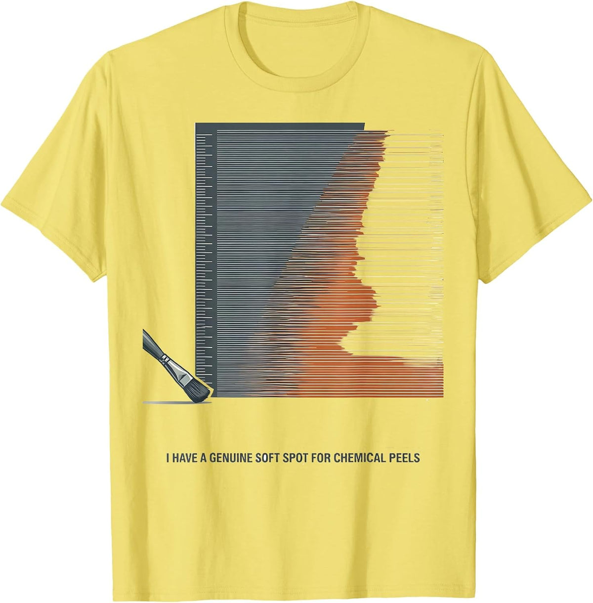 Men's I Have A Genuine Soft Spot For Chemical Peels Esthetician T-Shirt - Lemon Yellow