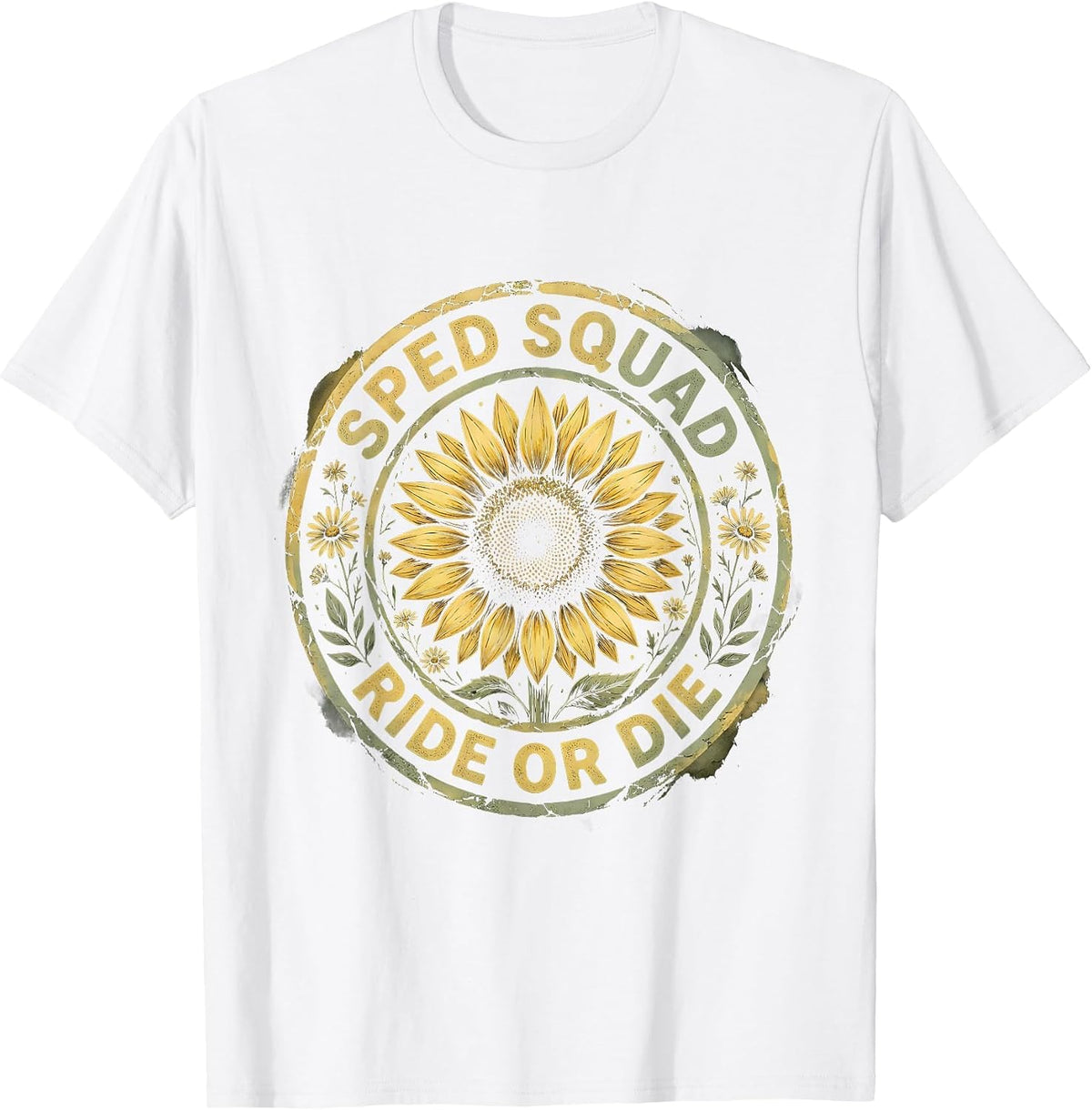 Men's Sped Squad Ride Or Die Special Ed Teacher T-Shirt - White