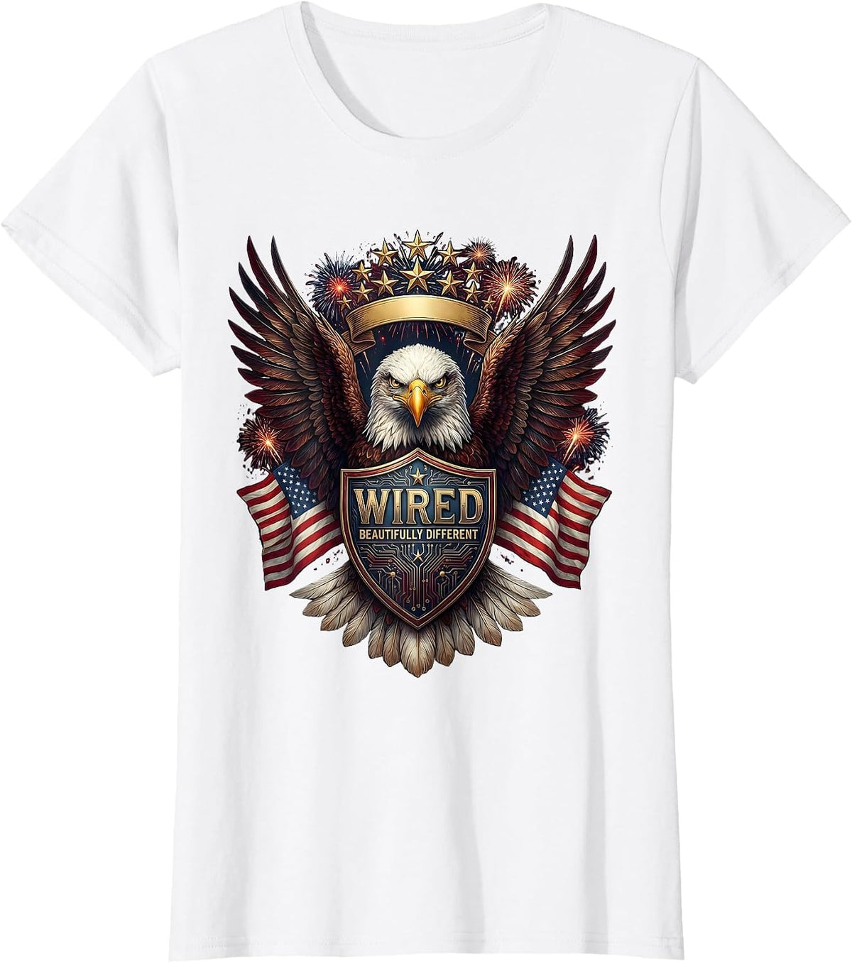 Women's Wired Beautifully Different Neurodiversity Design T-Shirt - White