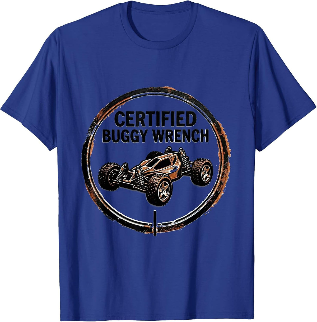 Certified Buggy Wrench Rubber Stamp RC Racing Enthusiast T-Shirt - Royal Blue