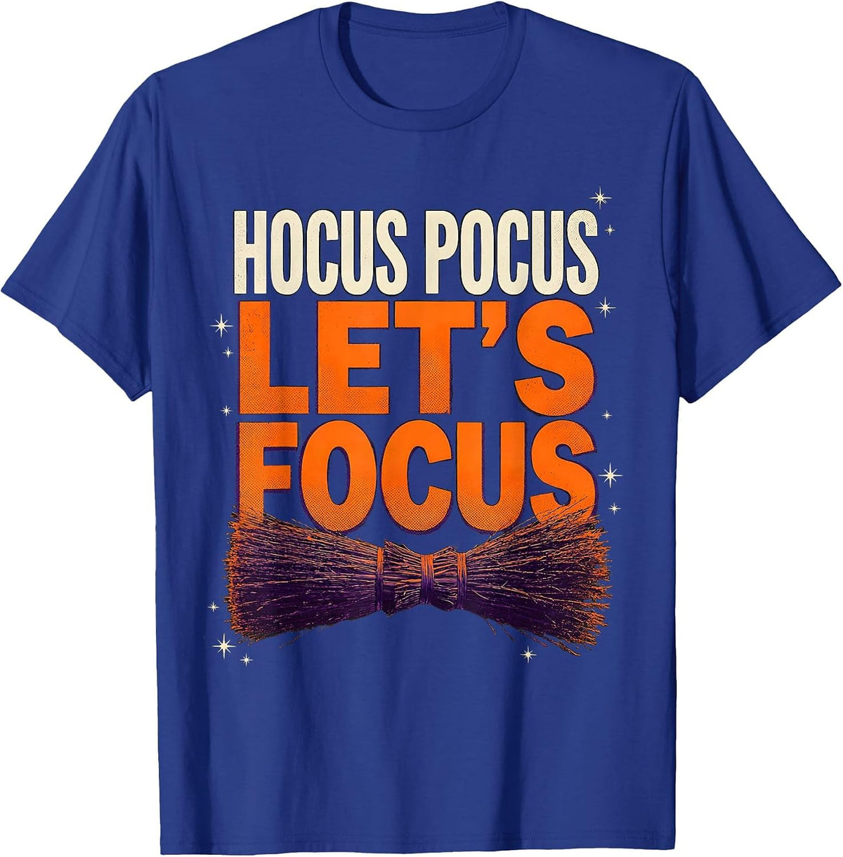 Men's Hocus Pocus Let's Focus Funny Halloween Costume Teacher T-Shirt - Royal Blue