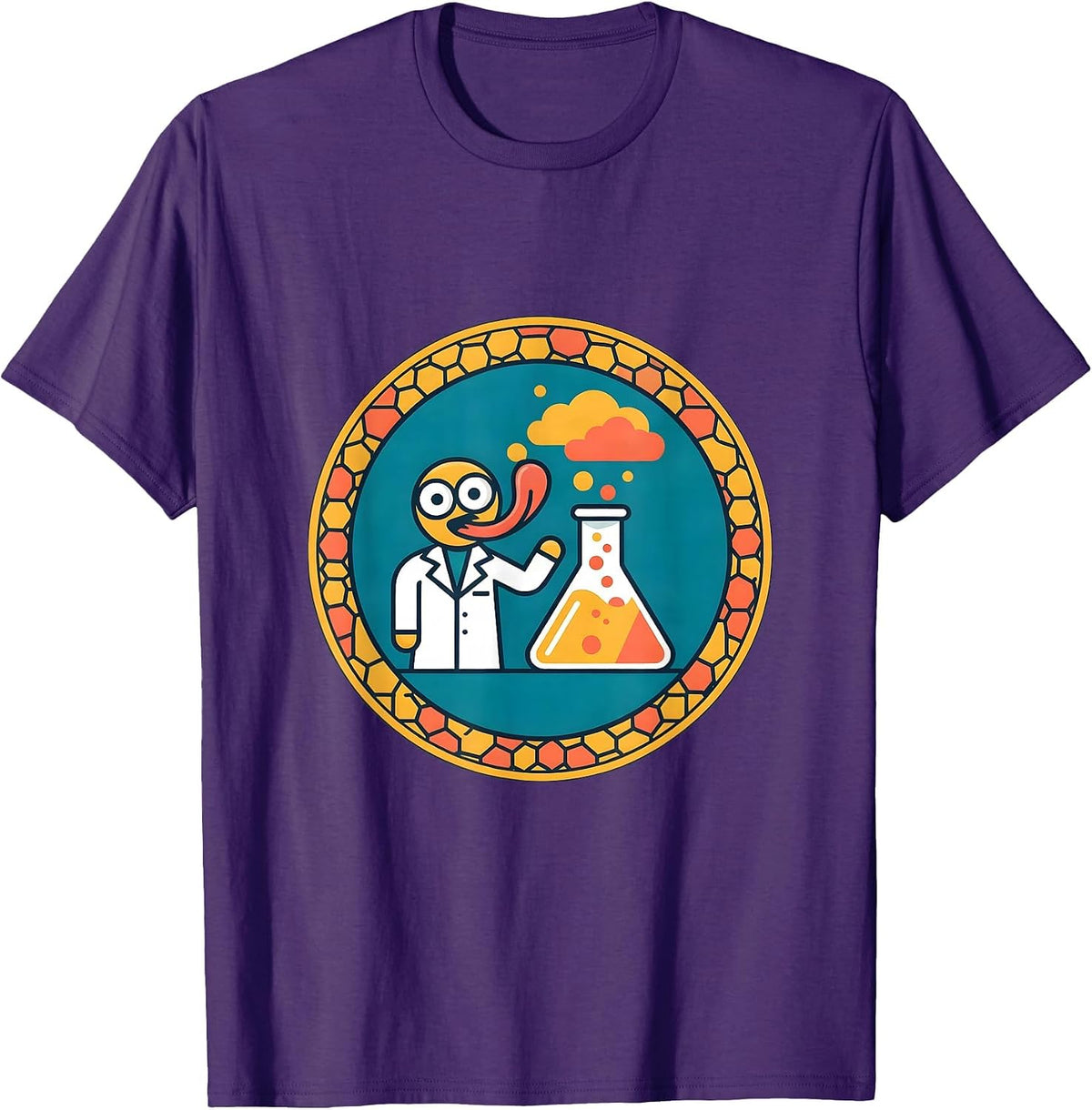Chemist Lick Periodic Table Science Humor Graphic T-Shirt - Purple