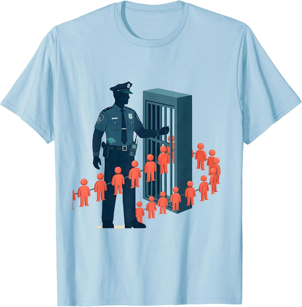 Men's Corrections Officer Guard Prison Humor Novelty T-Shirt - Baby Blue