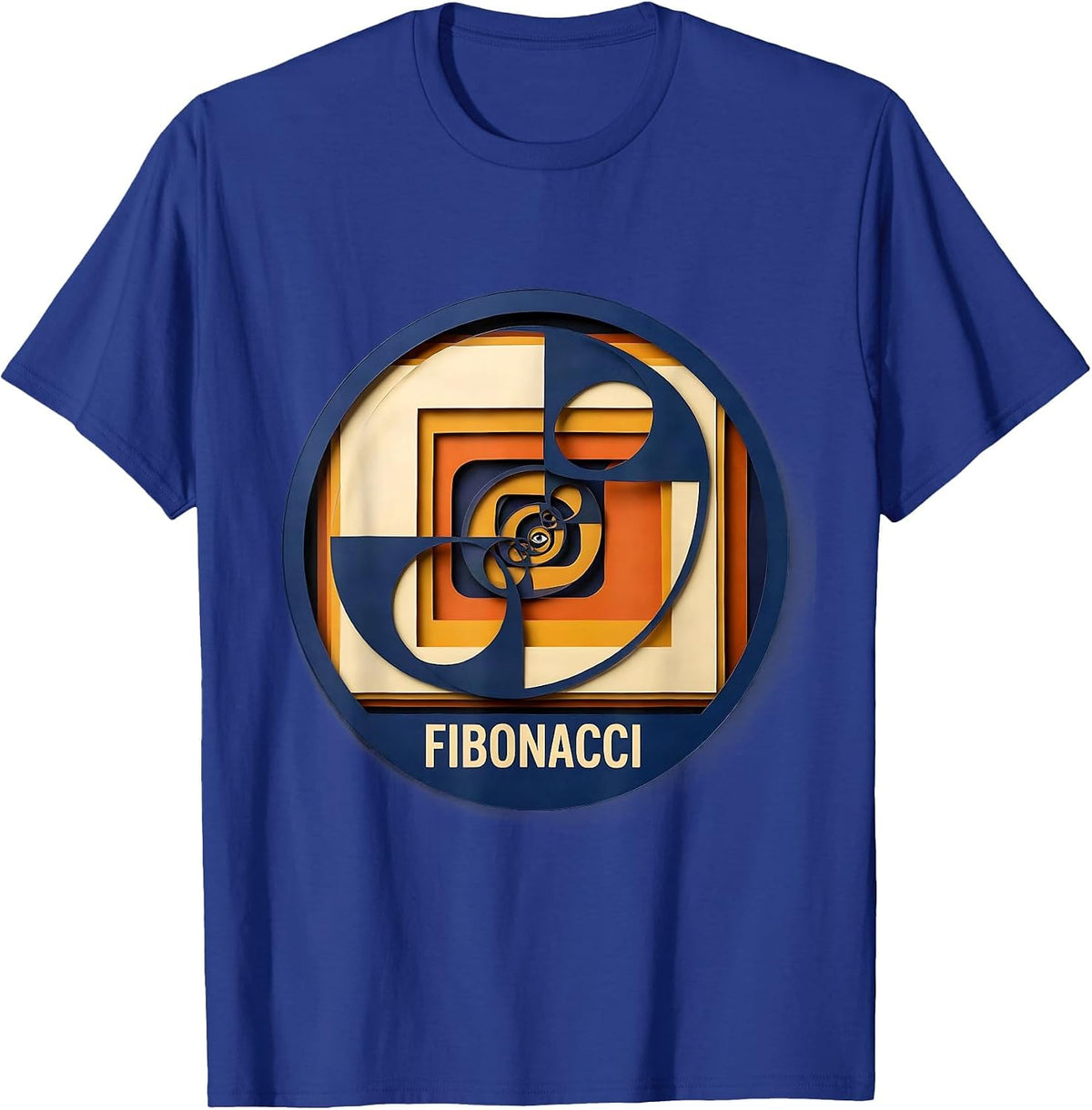 Fibonacci Sacred Geometry Golden Ratio Math Enthusiast T-Shirt - Royal Blue