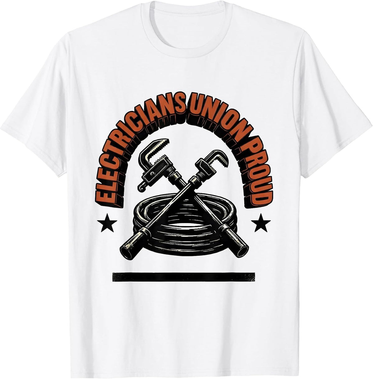Men's Electricians Union Proud Skilled Trades Worker Labor T-Shirt - White