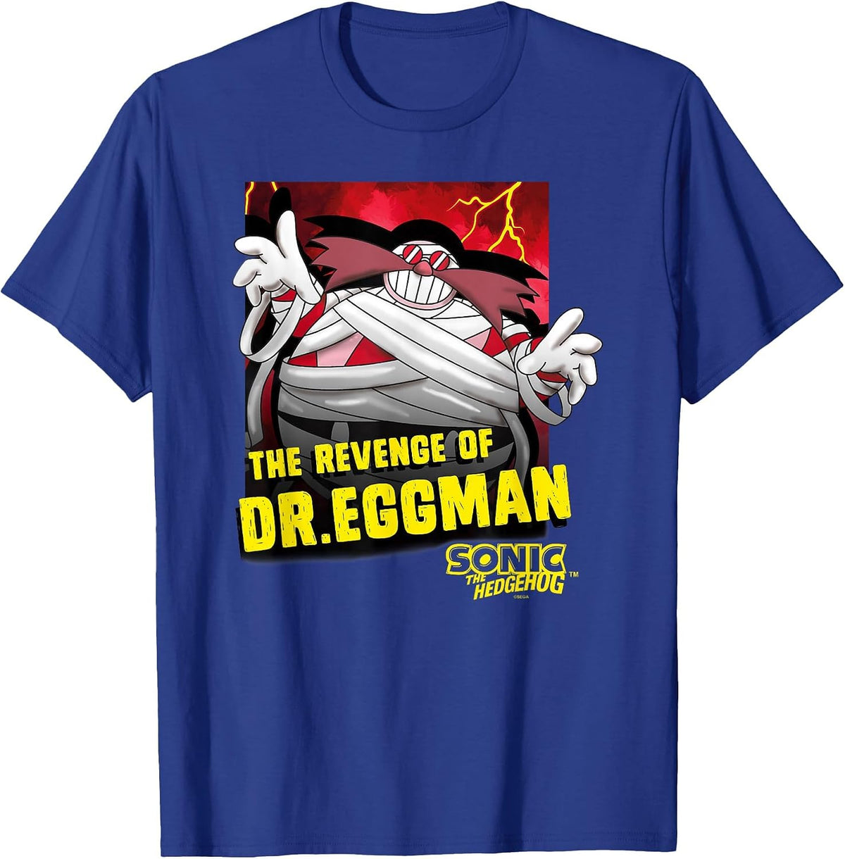 Sonic The Hedgehog Halloween The Revenge of Dr Eggman Logo T-Shirt - Royal Blue