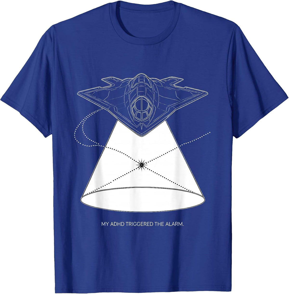 Men's My ADHD Triggered The Alarm Funny Neurodiversity Meme ADHD T-Shirt - Royal Blue