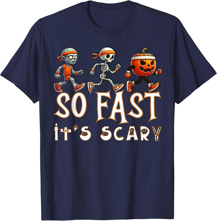 Funny Halloween Running 5k Runner Family Half Marathon 13.1 T-Shirt - Navy Blue