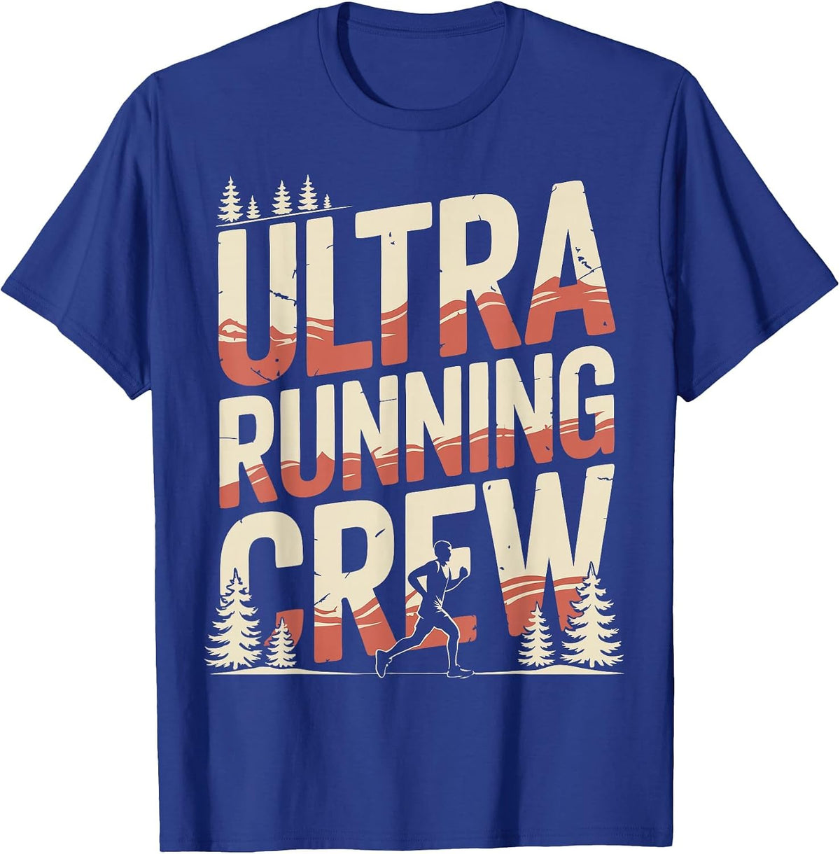 Ultramarathon Ultra Marathon Running Crew T-Shirt - Royal Blue