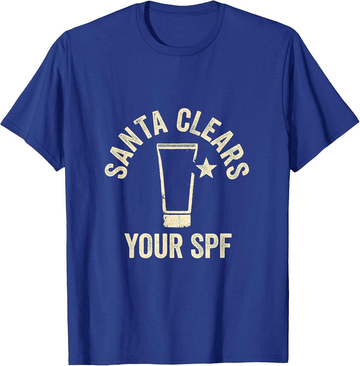 Santa Clears Your SPF Funny Esthetician Skincare T-Shirt - Royal Blue