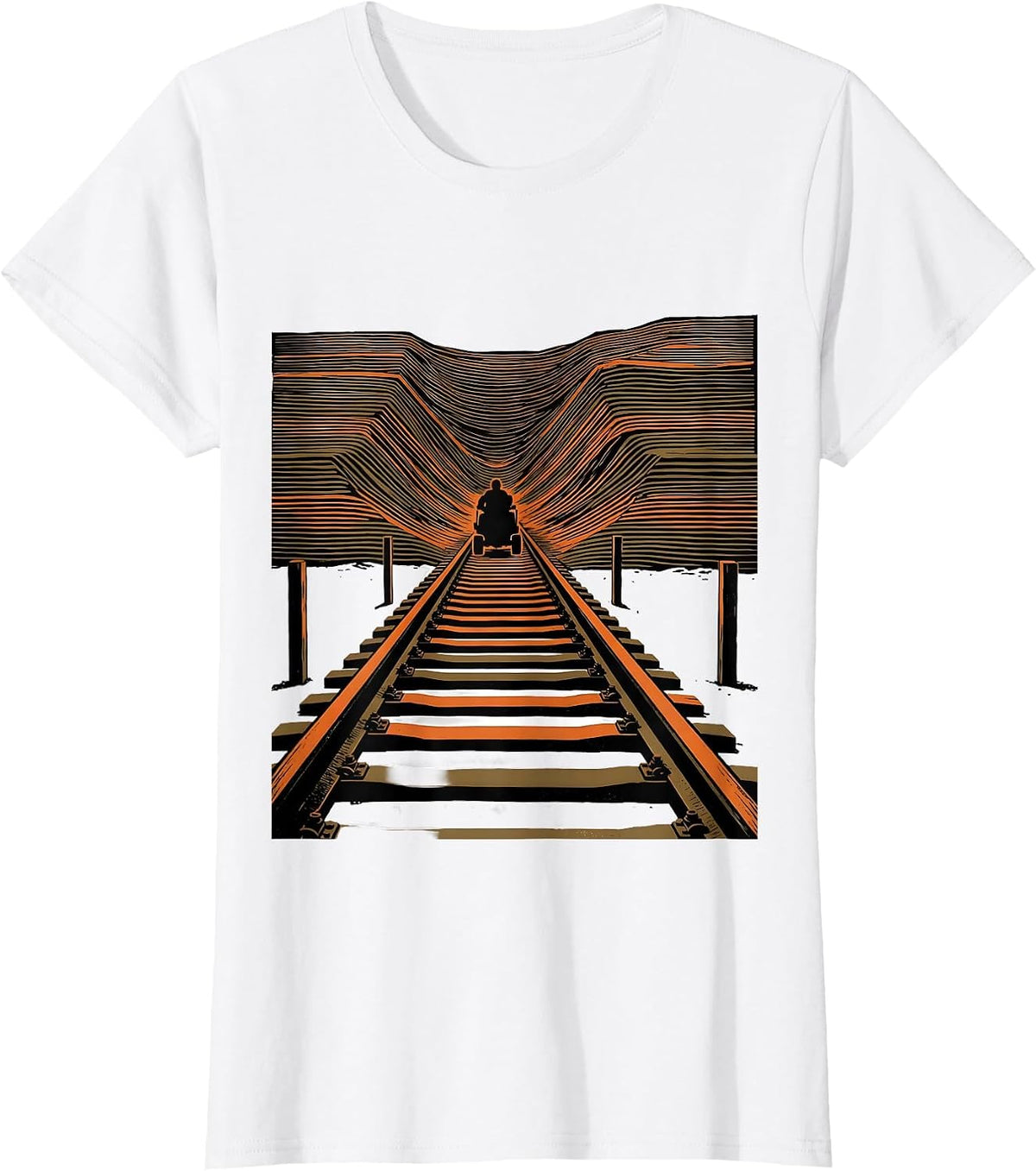 Women's Narrowing Finish Chute Cross Country Running Humor T-Shirt - White