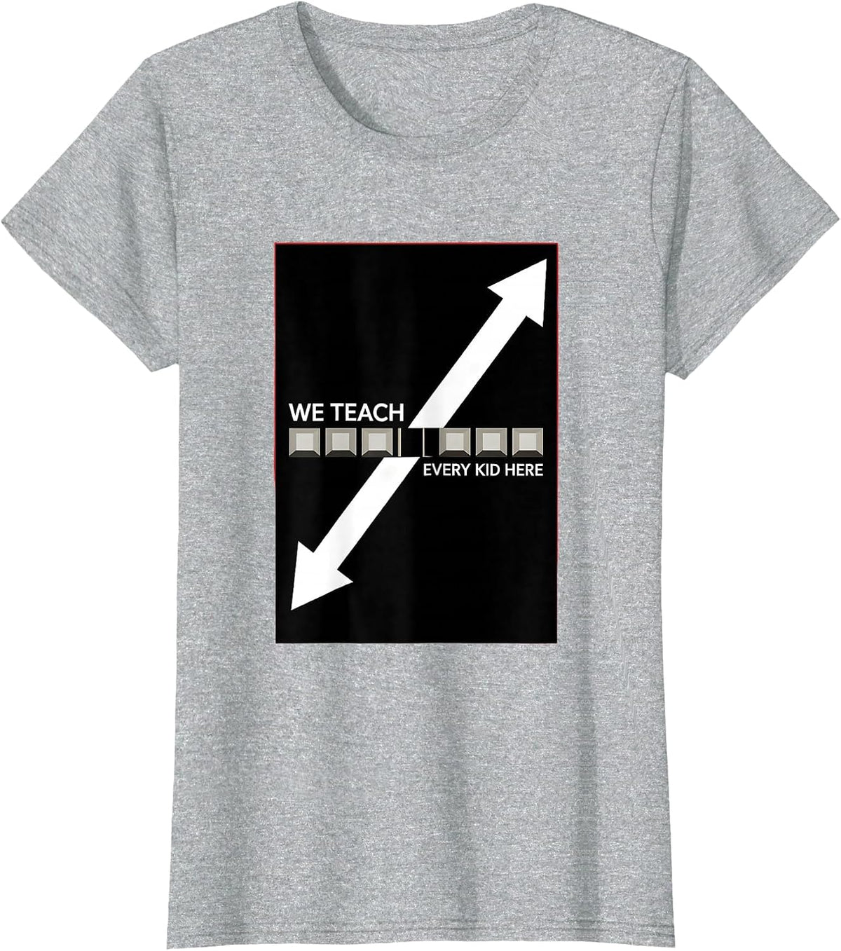 We Teach Every Kid Here Bauhaus Modernist Specialist Teacher T-Shirt - Heather Grey