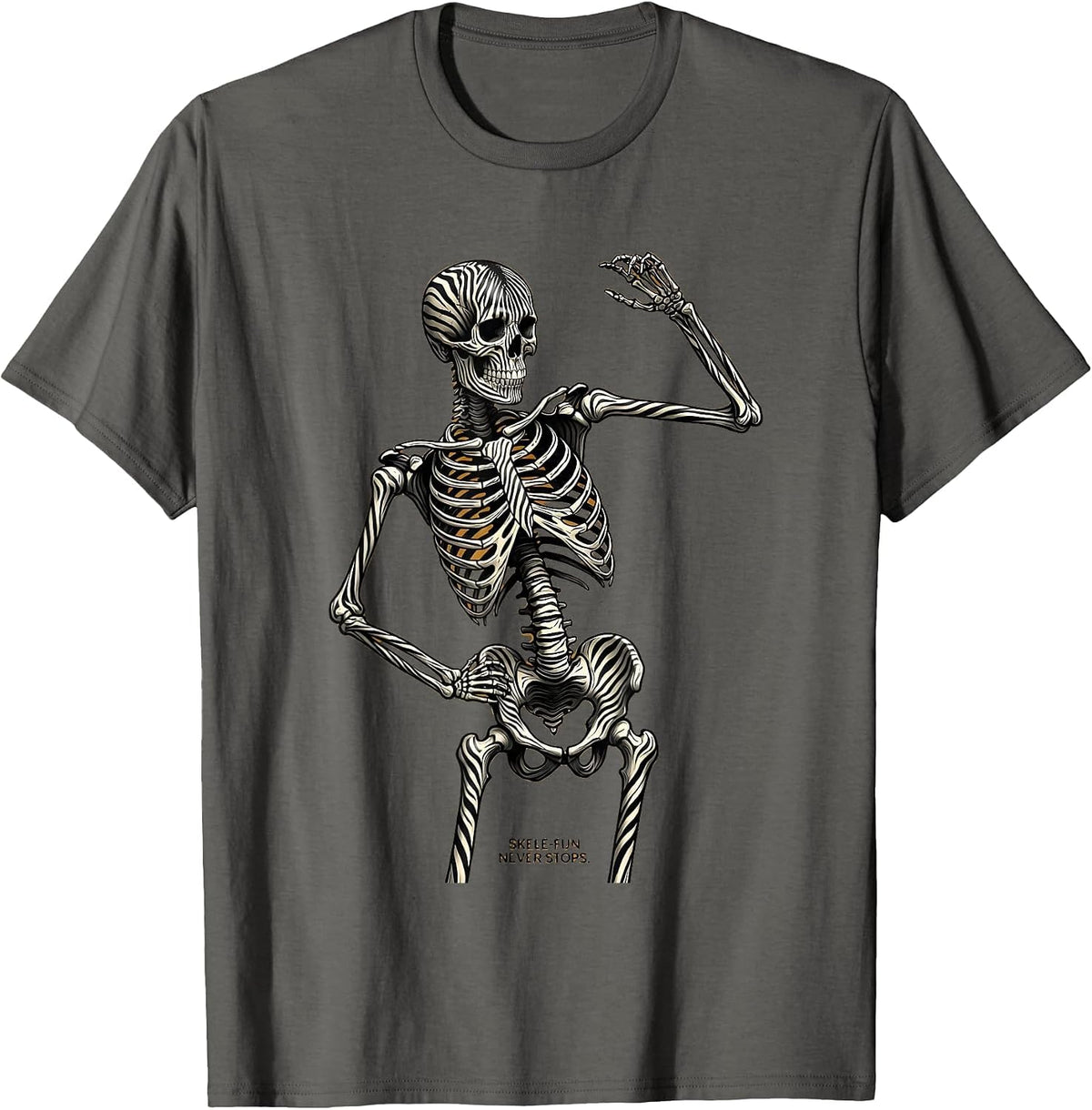 I Found This Humerus Skeleton Bone Pun Design T-Shirt - Asphalt Grey