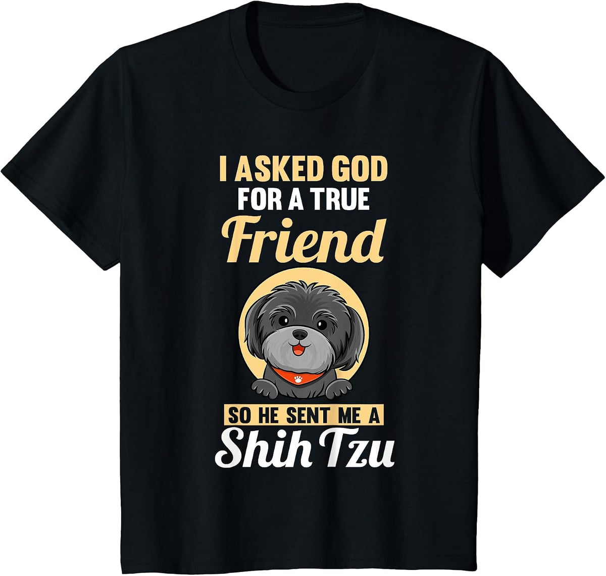 Dog Shih Tzu T-Shirt - Black