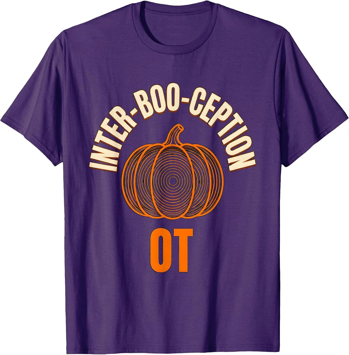 Men's Inter-BOO-ception OT Occupational Therapy Halloween Humor T-Shirt - Purple