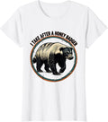 Women's I Take After A Honey Badger Vintage Honey Badger Animal T-Shirt - White