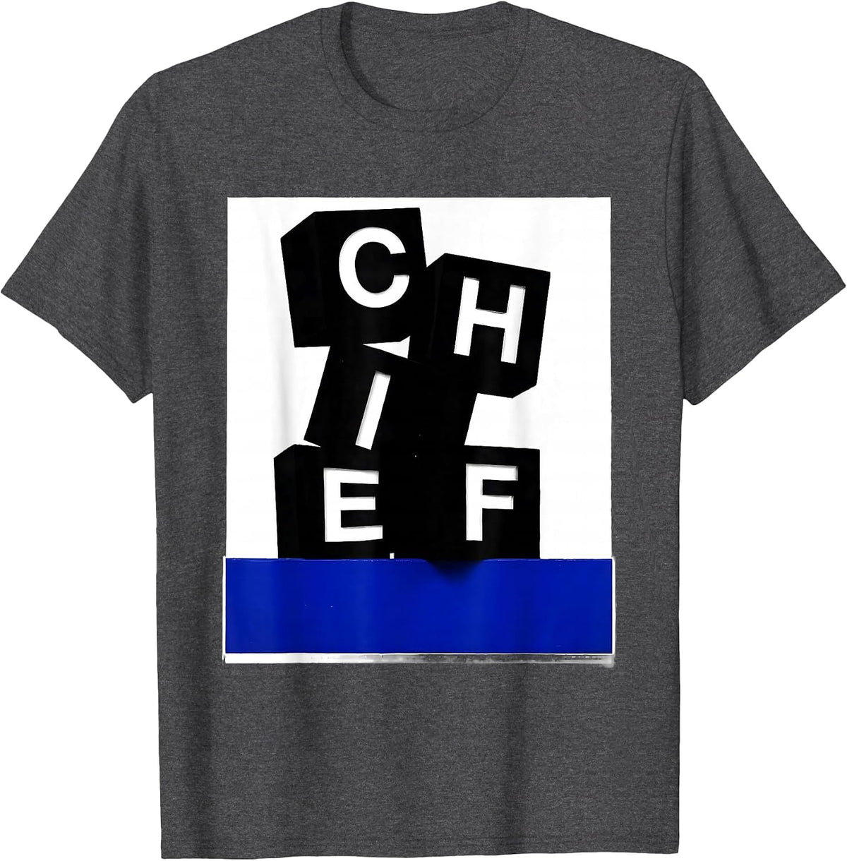 Charlie Hotel India Echo Foxtrot Vintage Thin Blue Line T-Shirt - Dark Heather Grey