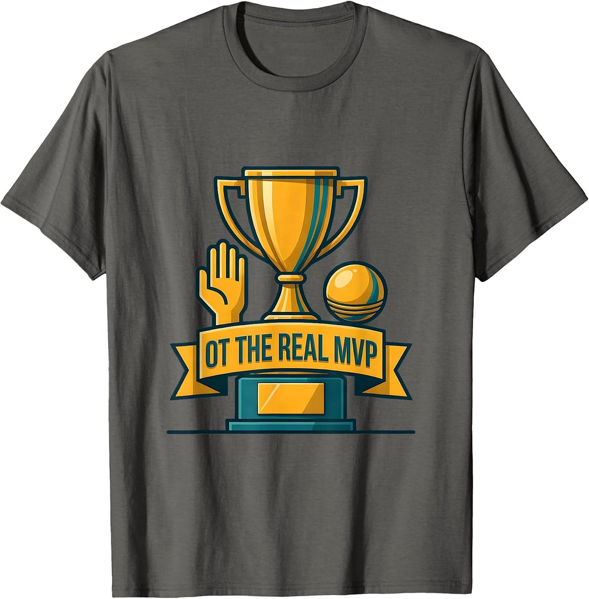 Men's OT The Real MVP Occupational Therapy Design T-Shirt - Asphalt Grey
