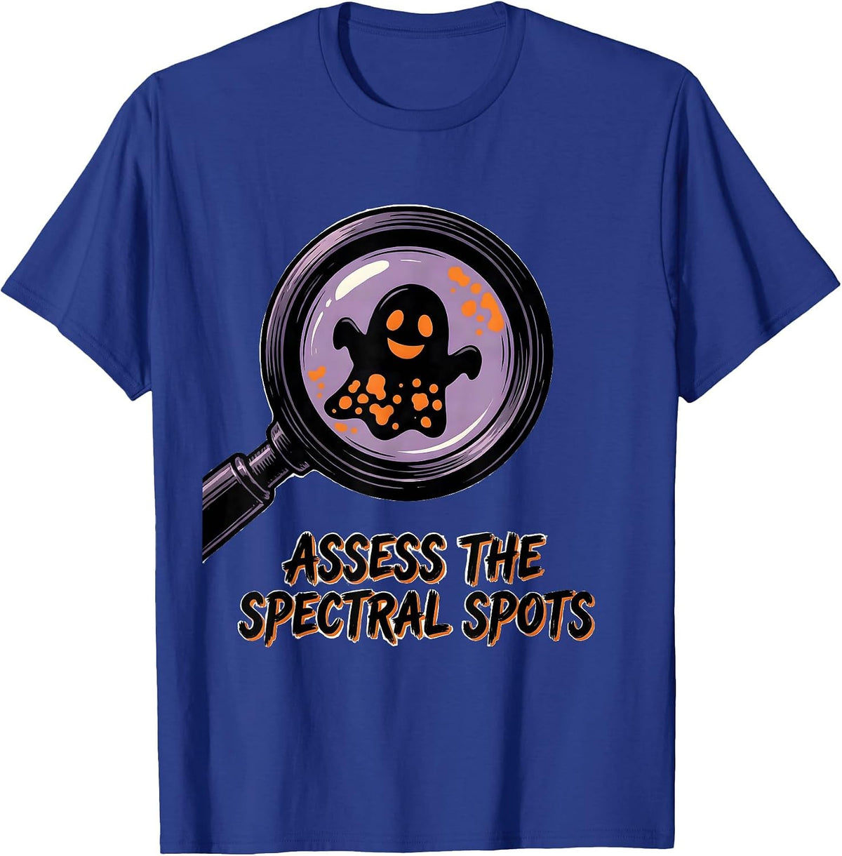 Assess The Spectral Spots Halloween Dermatology Esthetician T-Shirt - Royal Blue