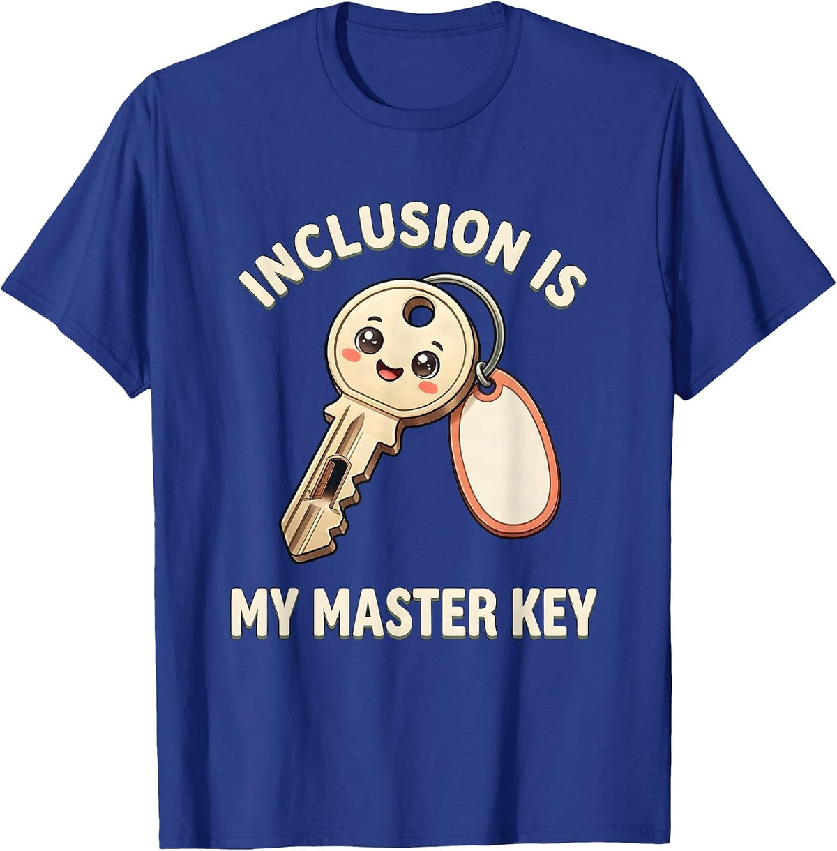Inclusion Is My Master Key Cute Kawaii Special Education T-Shirt - Royal Blue