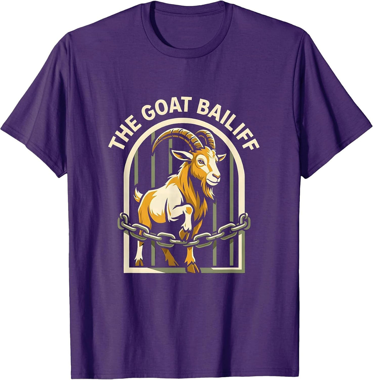 Men's The Goat Bailiff Funny Goat Farmer Rancher Gift T-Shirt - Purple