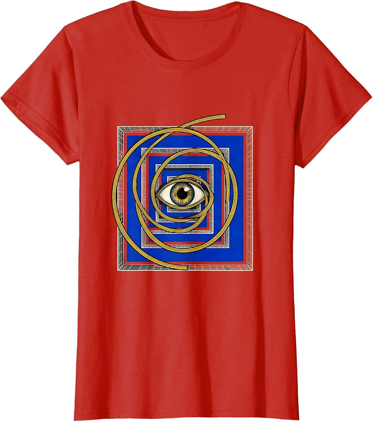 Golden Spiral Sacred Geometry Math Enthusiast T-Shirt - Red