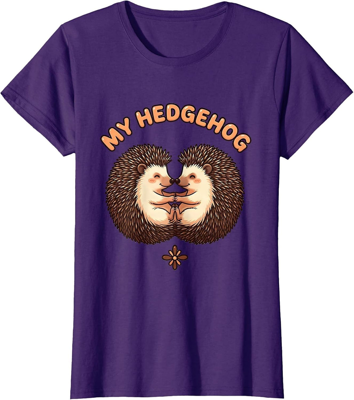 Women's My Hedgehog Cute Kawaii Hedgehog Lover Animal Humor T-Shirt - Purple