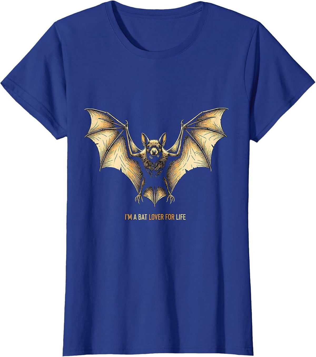 Women's I'm A Bat Lover For Life Funny Bat Wildlife Conservation T-Shirt - Royal Blue