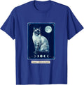 Siamese — Nocturnal, Domestic 90's Retro Cat Portrait T-Shirt - Royal Blue