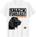 Men's Snack Forecast: Not Looking Good Funny Basset Hound Dog Mom T-Shirt - White