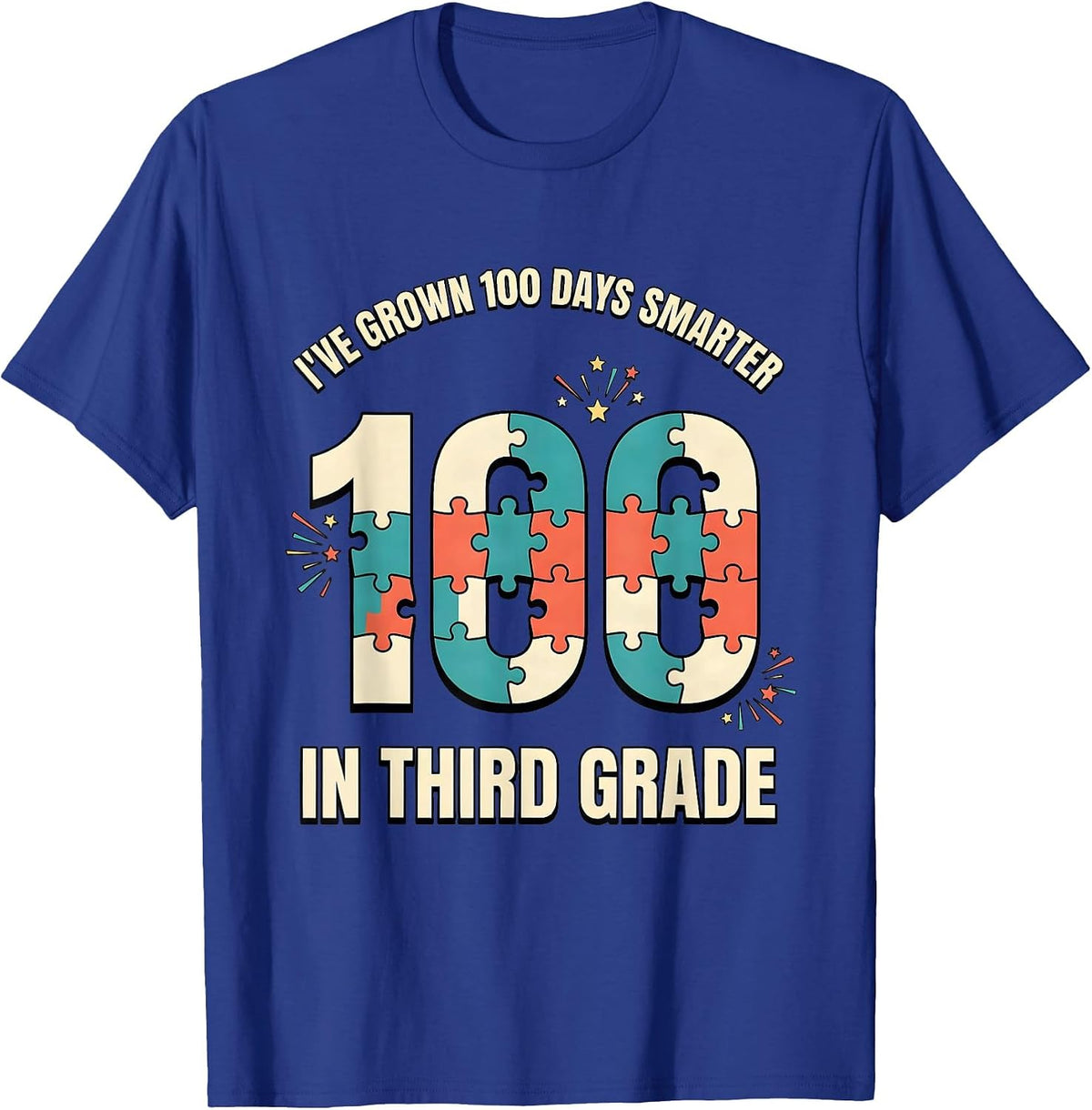 Men's I've Grown 100 Days Smarter In Third Grade Teacher T-Shirt - Royal Blue