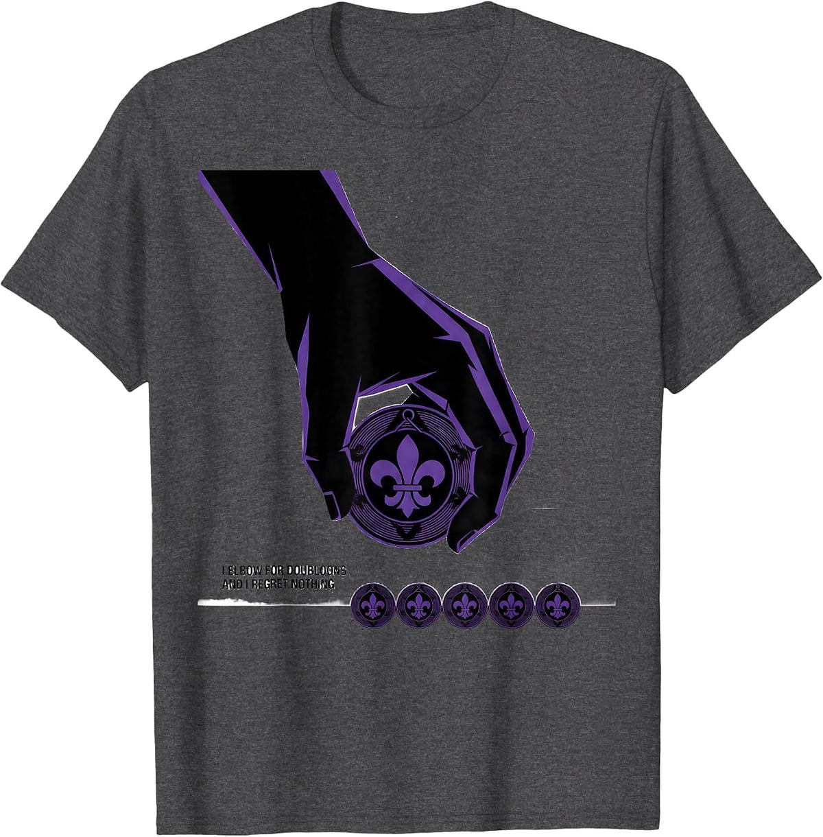 I Elbow For Doubloons And I Regret Nothing Carnival T-Shirt - Dark Heather Grey