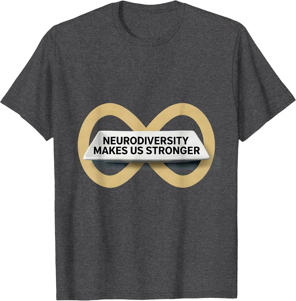Men's Neurodiversity Makes Us Stronger Autism Awareness T-Shirt - Dark Heather Grey