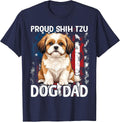 Shih Tzu for Men, Proud Shitzu Dog Dad T-Shirt - Navy Blue