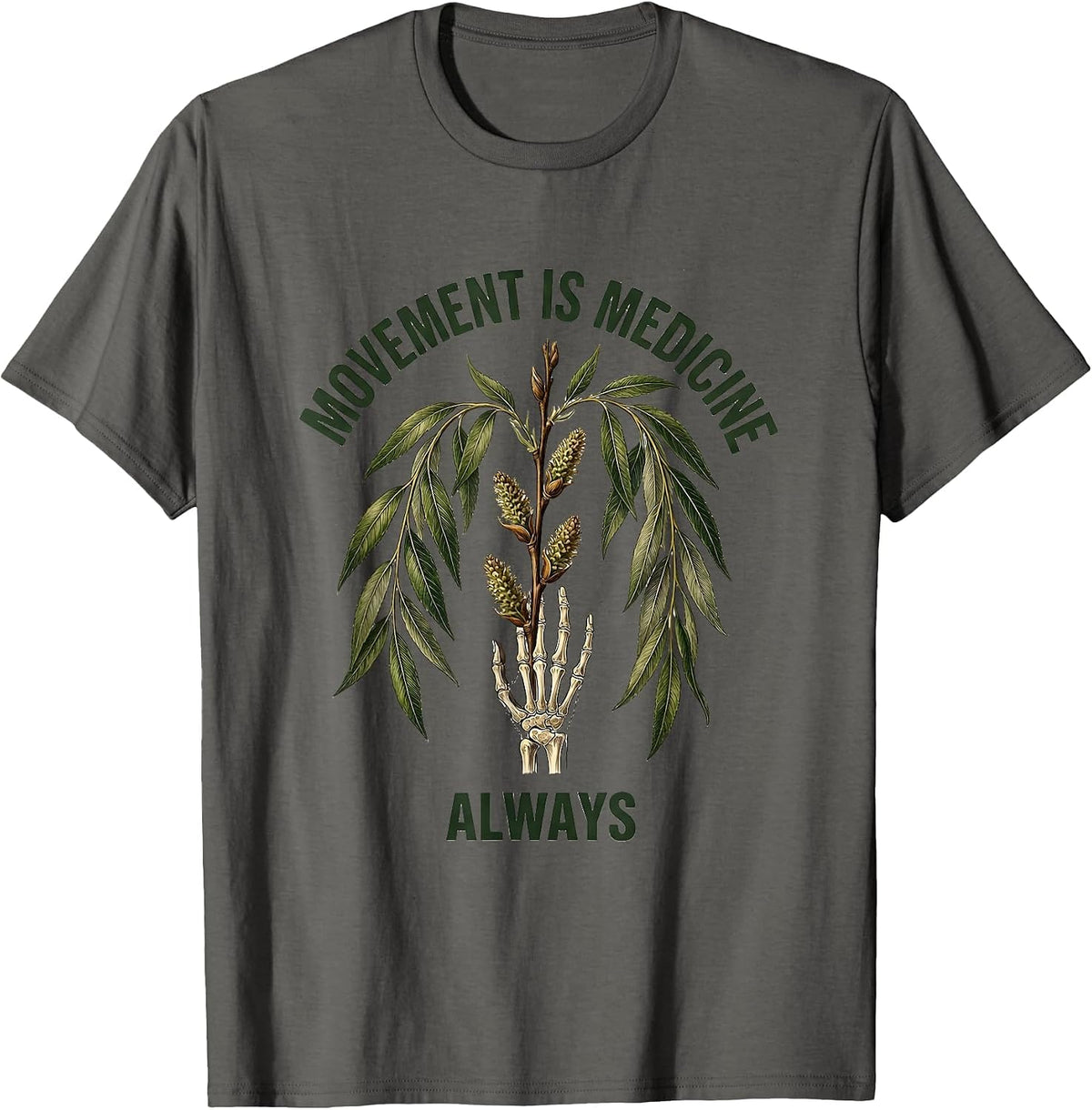 Movement Is Medicine Occupational Therapy Design T-Shirt - Asphalt Grey