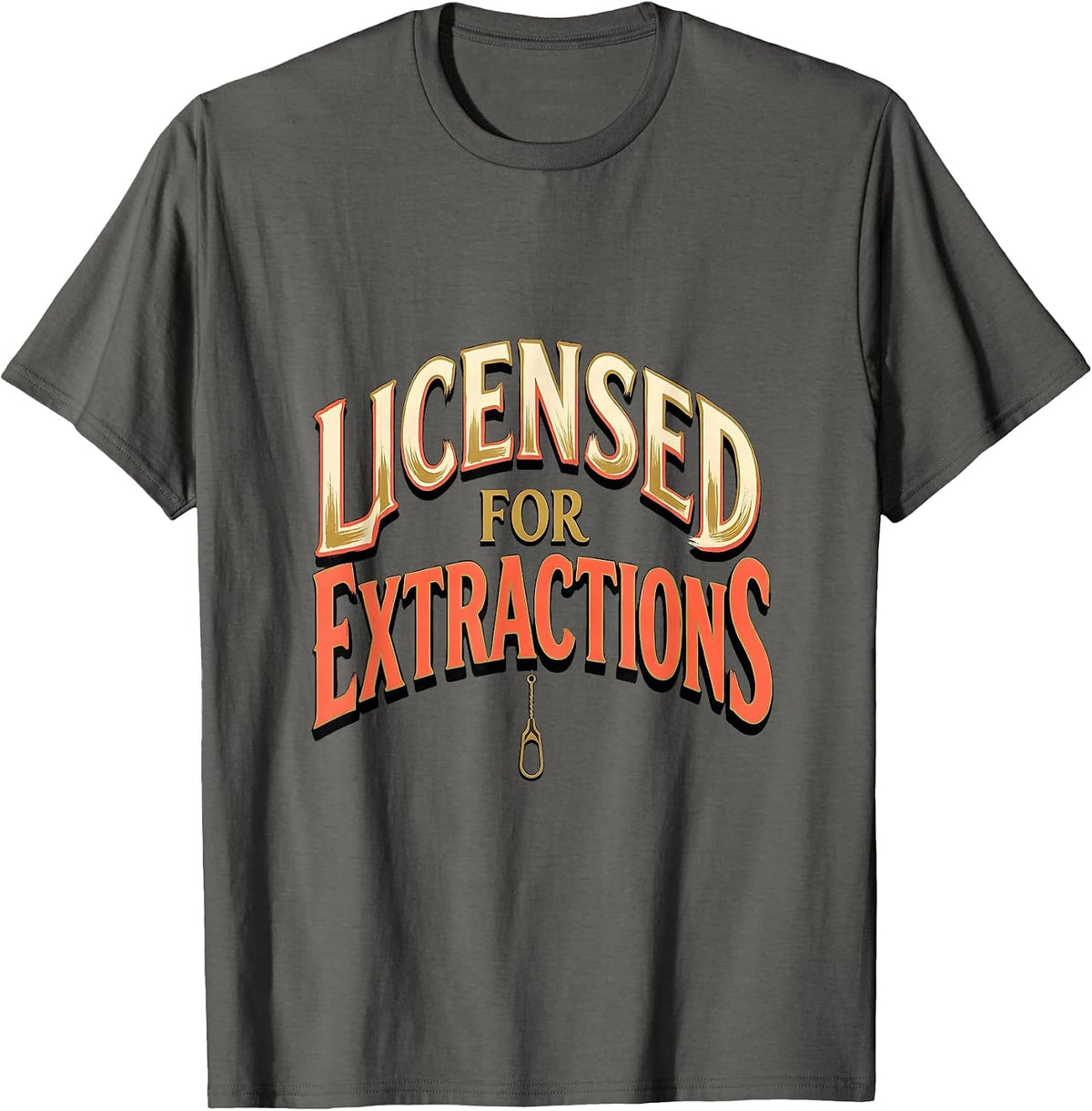 Men's Licensed For Extractions Funny Esthetician Skincare T-Shirt - Asphalt Grey