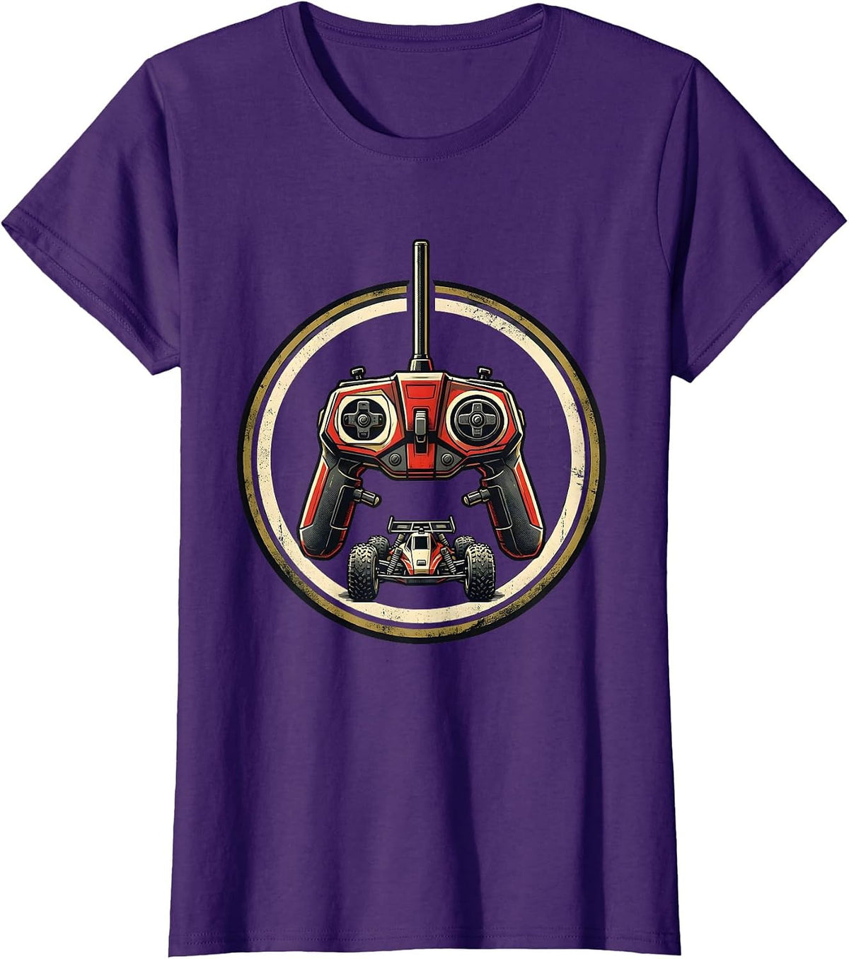 Women's RC Transmitter Racing Buggy Enthusiast Patriot T-Shirt - Purple
