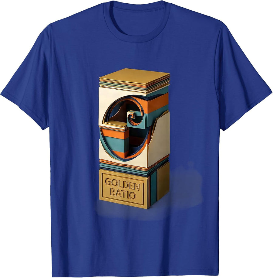 Golden Ratio Math Enthusiast Sacred Geometry Fibonacci Day T-Shirt - Royal Blue