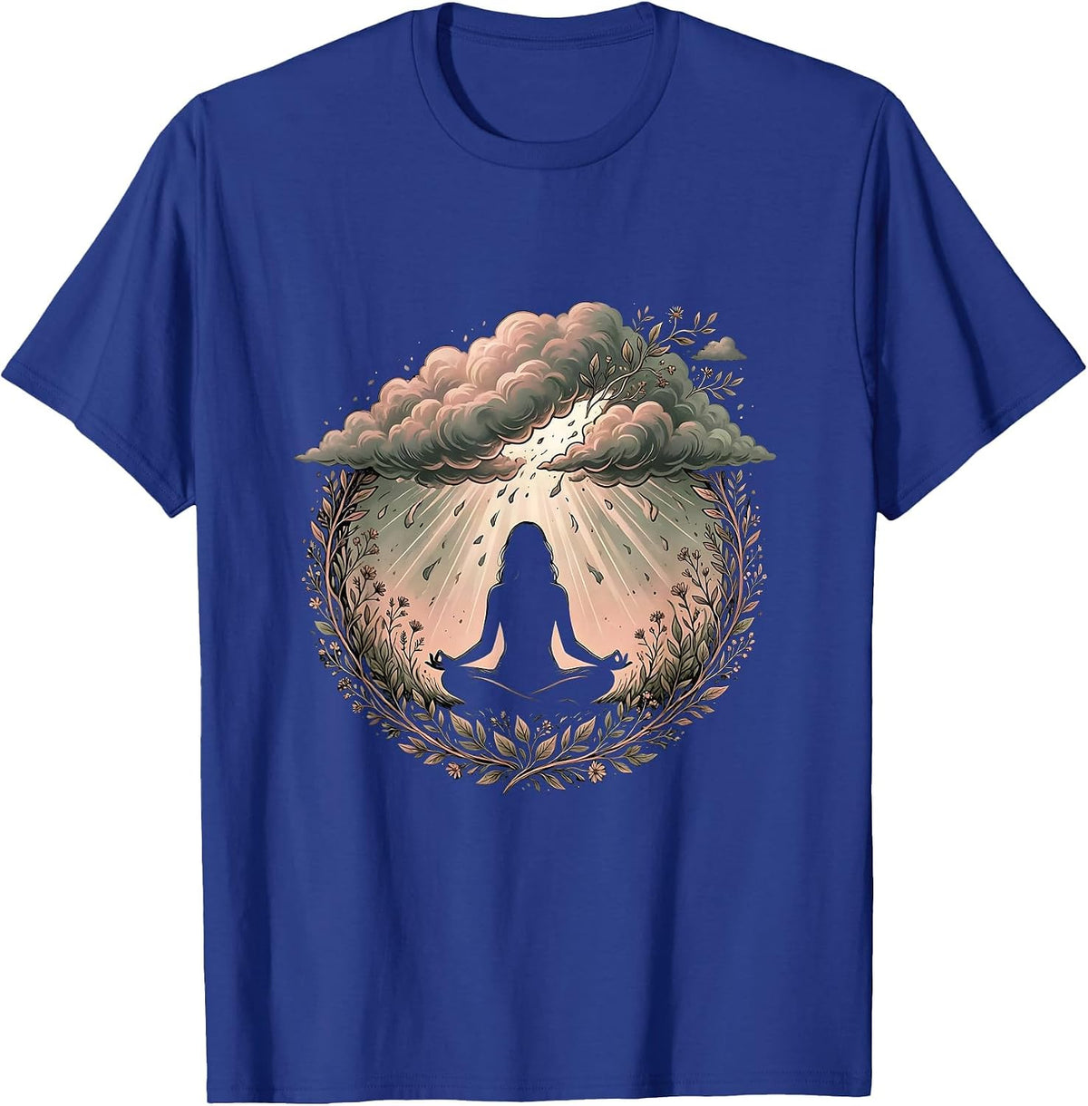 Men's Mental Health Matters Storm Cloud Clearing Art T-Shirt - Royal Blue