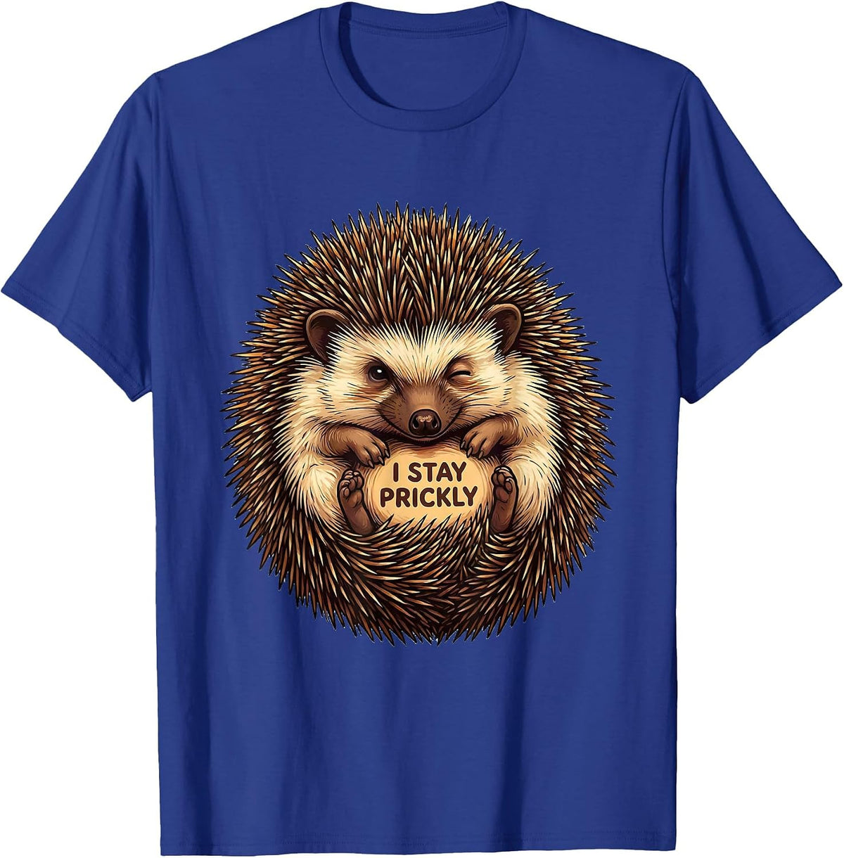 Men's I Stay Prickly Funny Hedgehog Lover Novelty Gift T-Shirt - Royal Blue