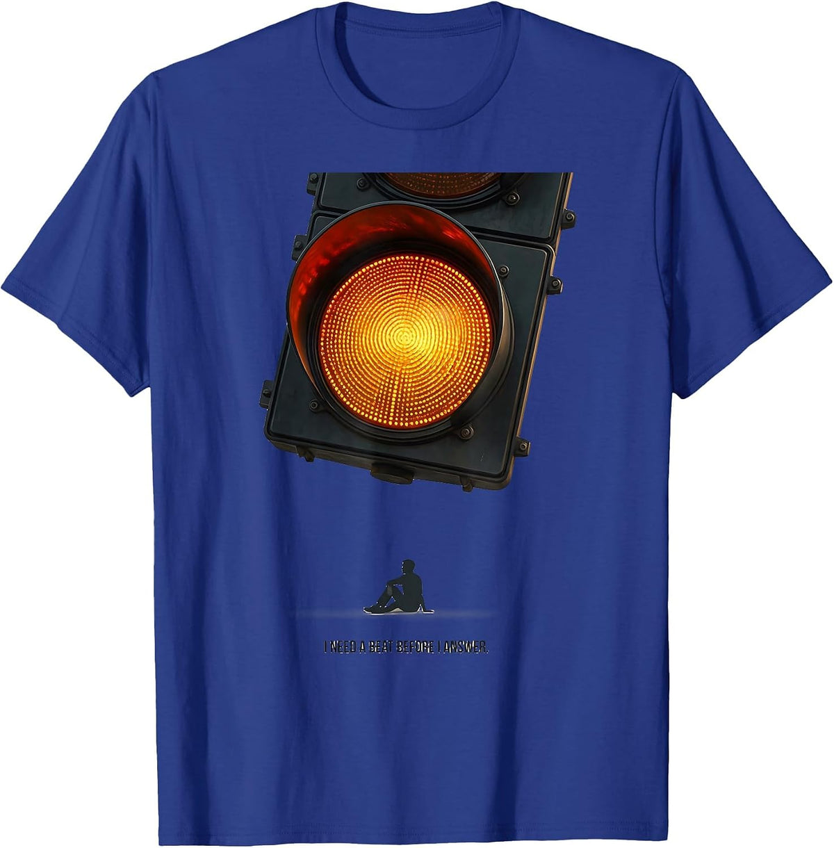I Need A Beat Before I Answer Neurodiversity Acceptance T-Shirt - Royal Blue