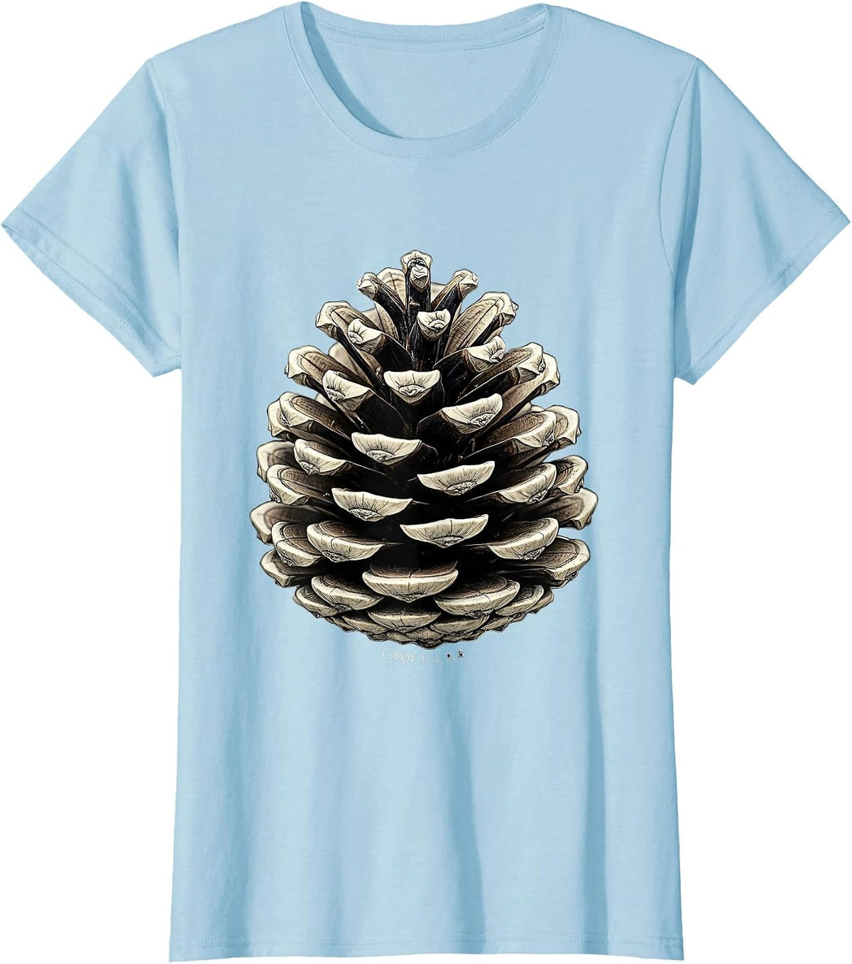 I Spot 1, 1, 2, 3 Monochromatic Math Lover Sacred Geometry T-Shirt - Baby Blue