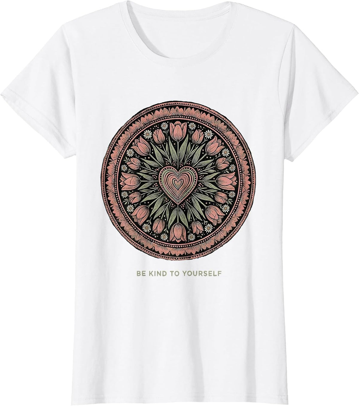 Be Kind to Yourself Mental Health Matters Design T-Shirt - White
