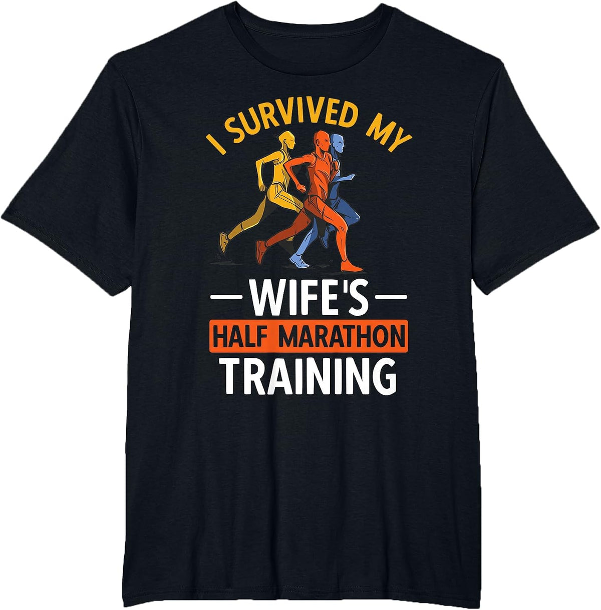 Half Marathon Running Marathon T-Shirt - Black
