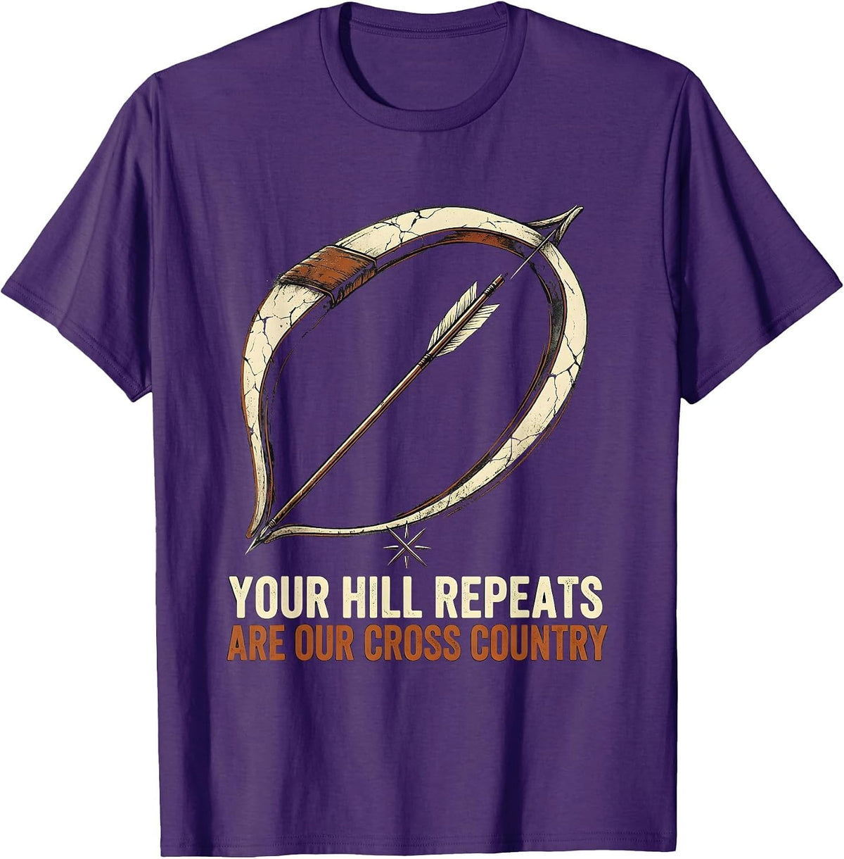 Your Hill Repeats Are Our Cross Country Distressed T-Shirt - Purple