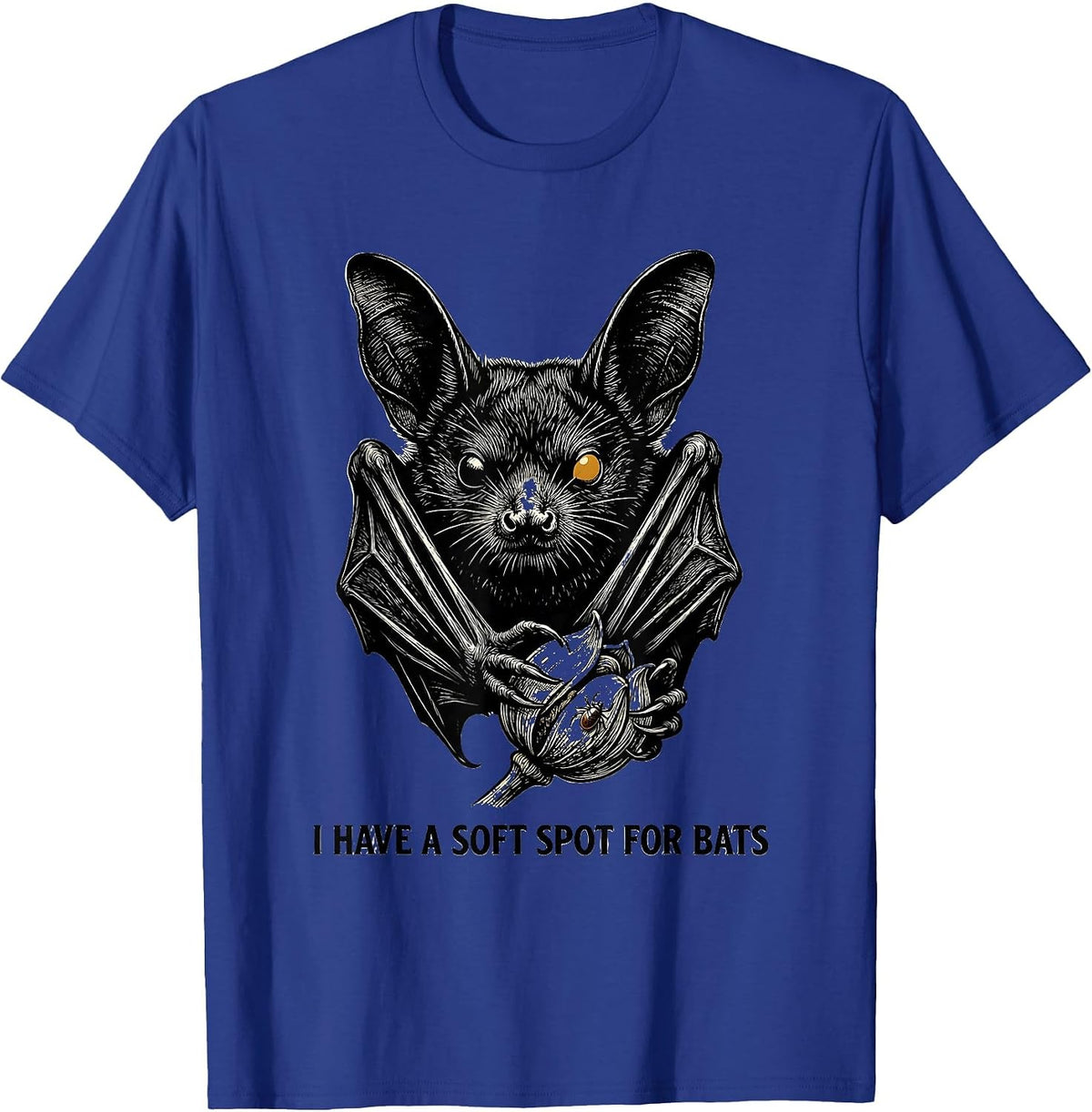 Men's I Have A Soft Spot For Bats Vintage Bat Lover Halloween T-Shirt - Royal Blue