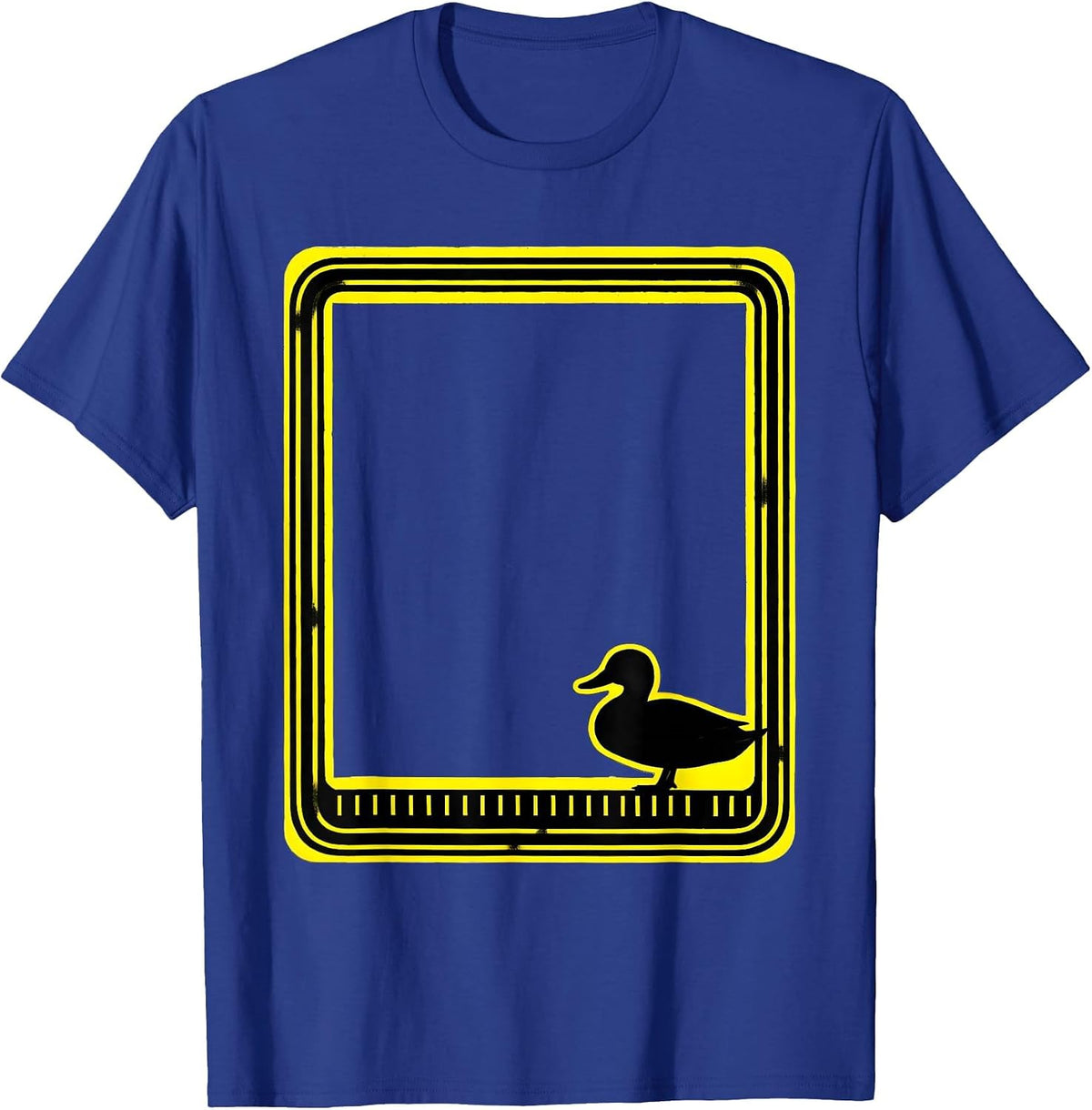 Men's Duck Decoy Stencil Graphic Hunting Dad Humor T-Shirt - Royal Blue