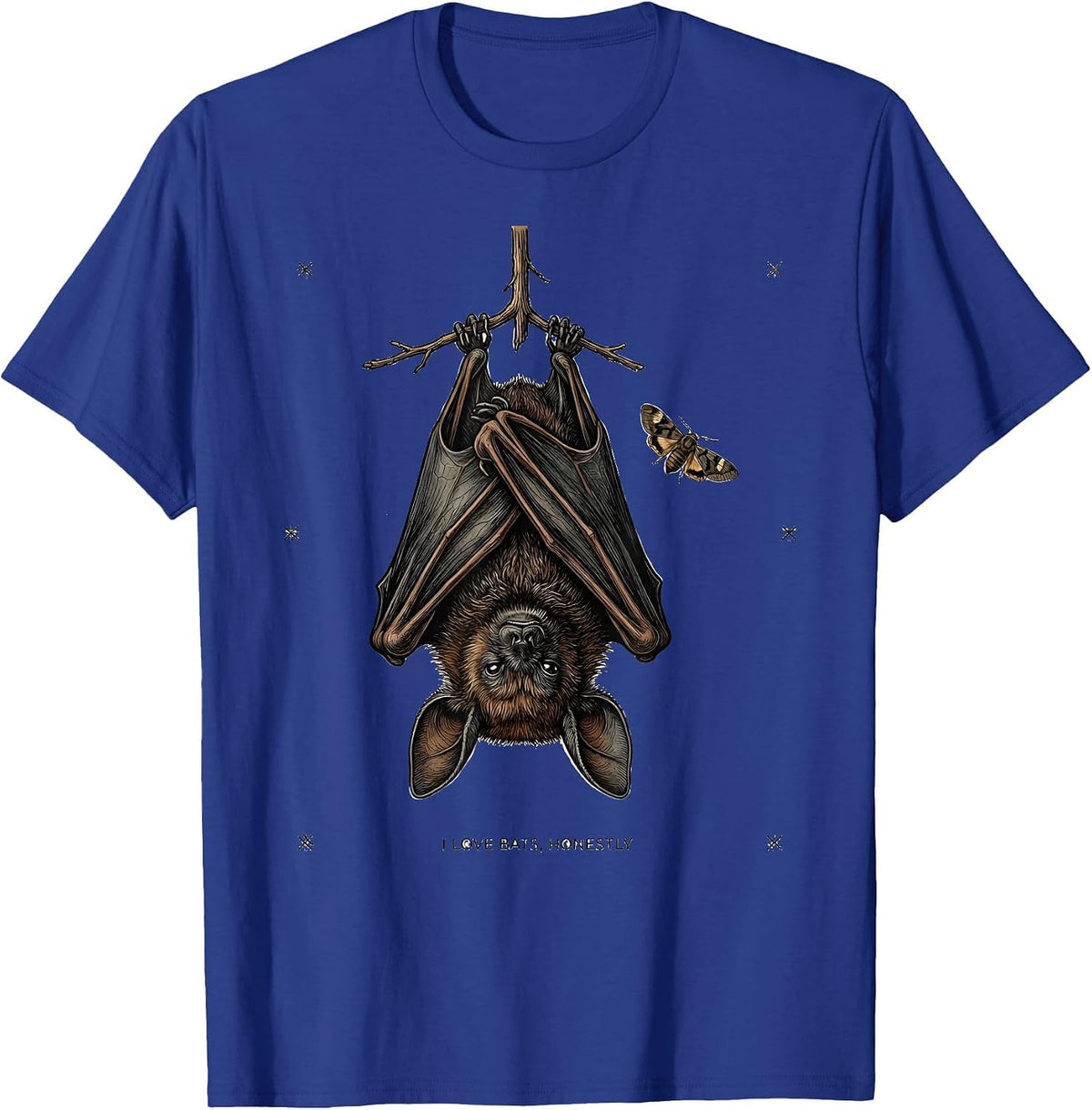 Men's I Love Bats Honestly Funny Bat Lover Wildlife Conservation T-Shirt - Royal Blue