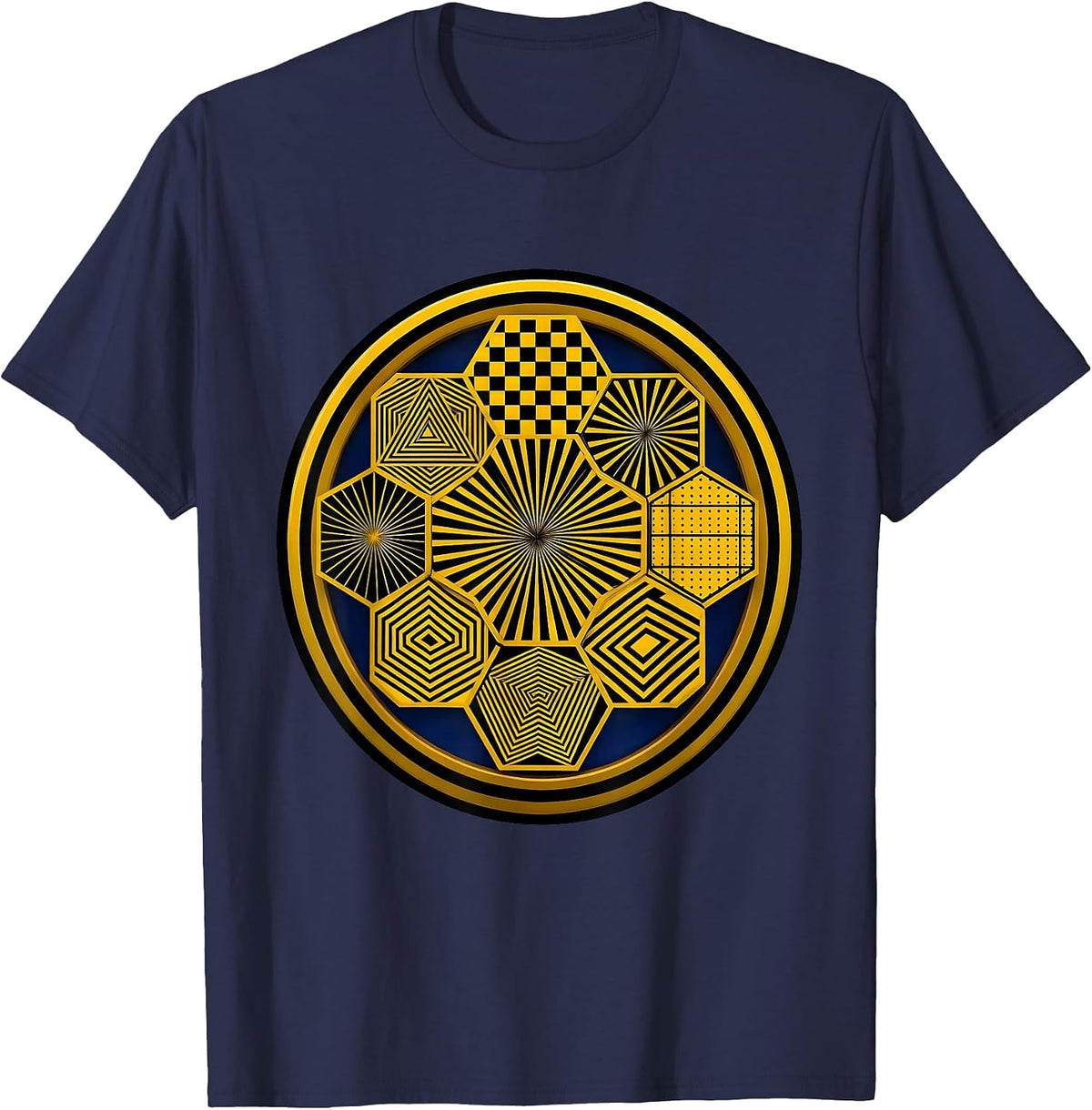 Neurodiversity Beehive Cross-Section Illustration T-Shirt - Navy Blue